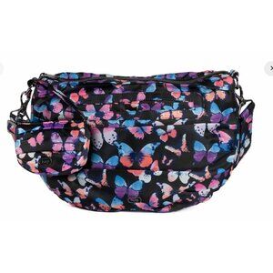 LUG Scuffle Pleated Crossbody Bag - NWT Watercolor Butterflies color